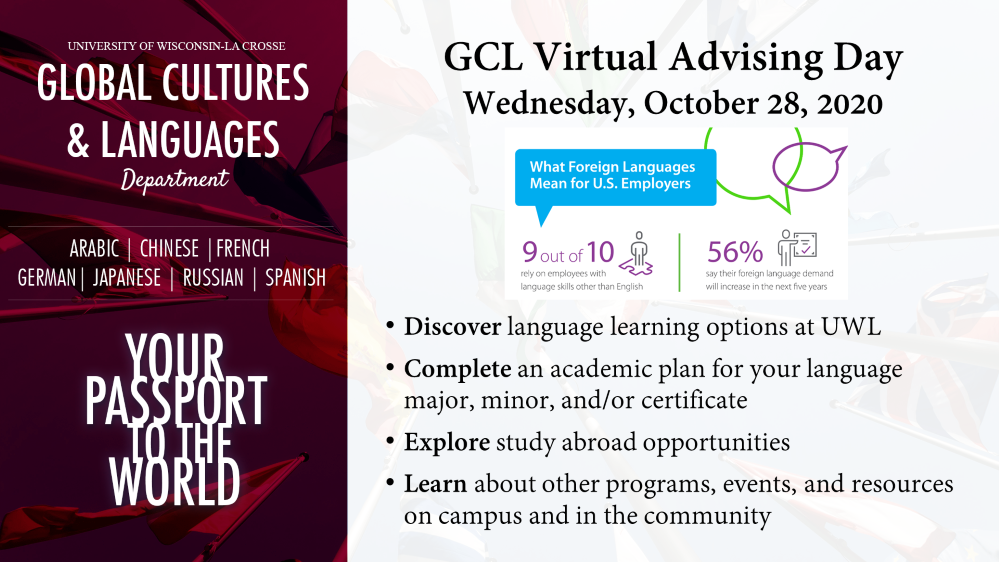 GCL Advising Day Fall 2020 Flyer