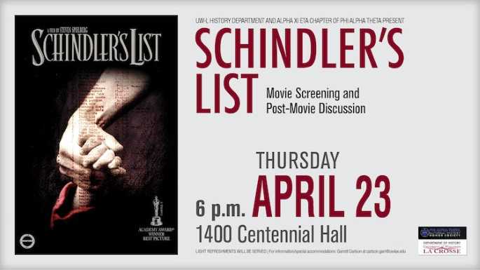 PAT Schindler's List Poster Normal Size