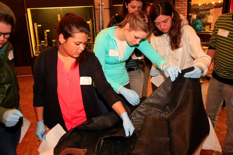 Students on a behind the scenes visit at the La Crosse County Historical Society