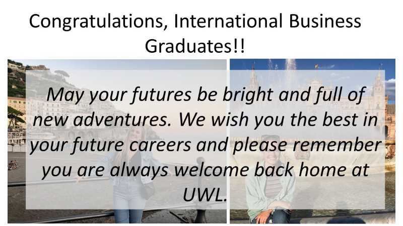 Spring 2020 IB graduates congratulations