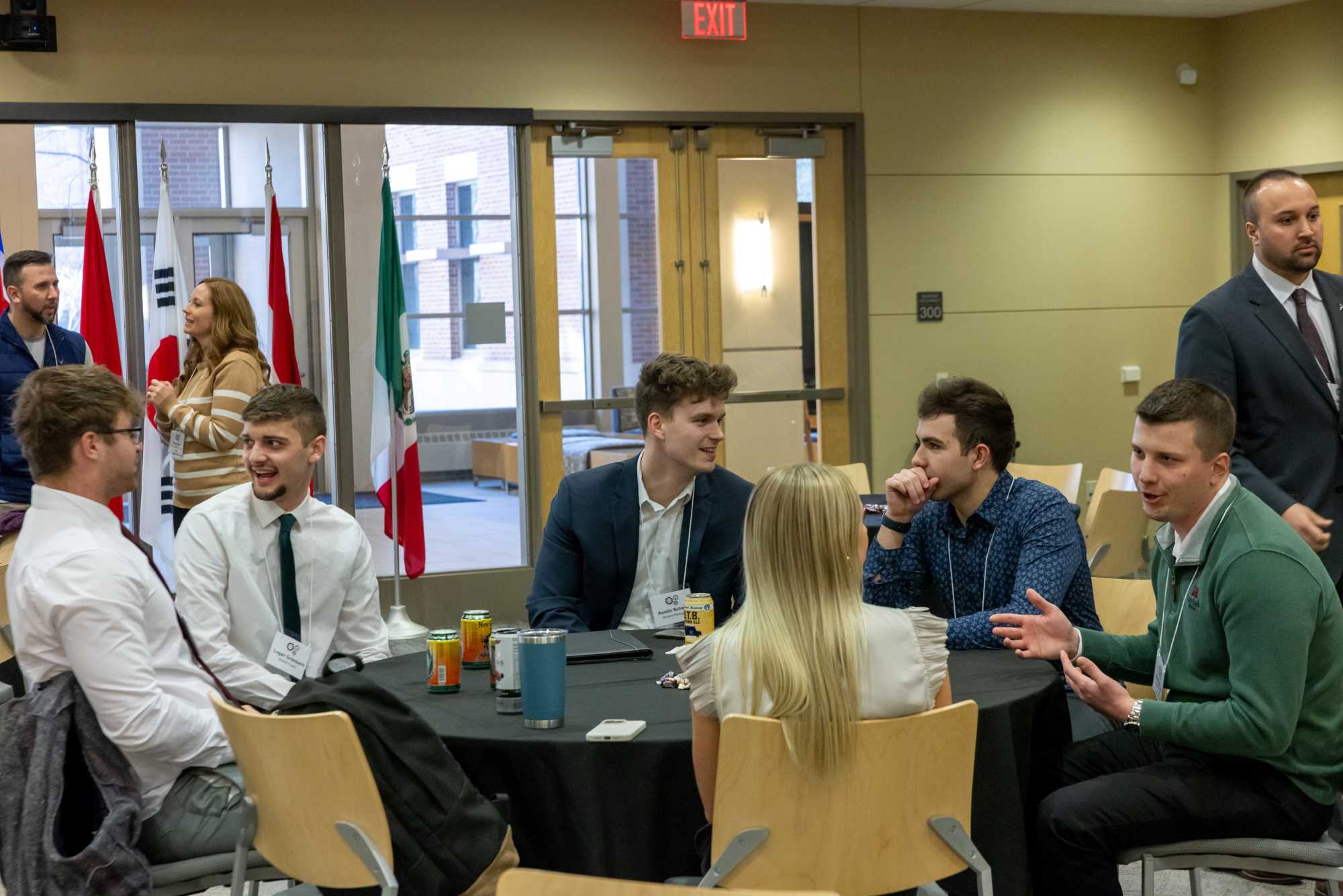 After the competition, competitors, sponsors, buyers, and judges network at the Award Ceremony