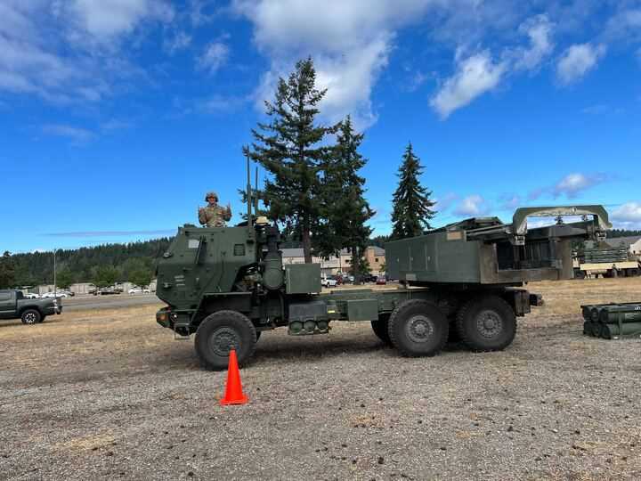 Cadet with HIMAR platoon at JBLM