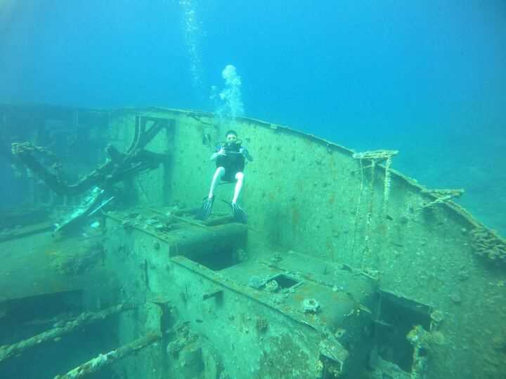 Cadet scuba diving in Jordan