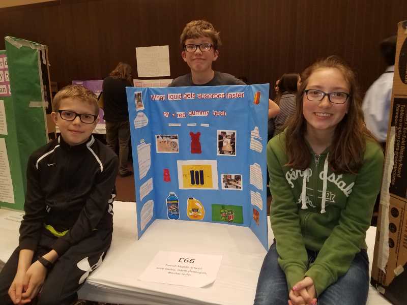 A group of middle school students and their project