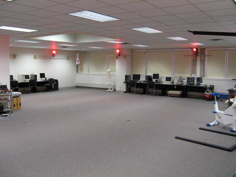 View of the UW-La Crosse Biomechanics Lab looking down the runway use for walking and running studies