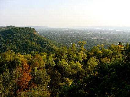 The scenic bluffs in La Crosse