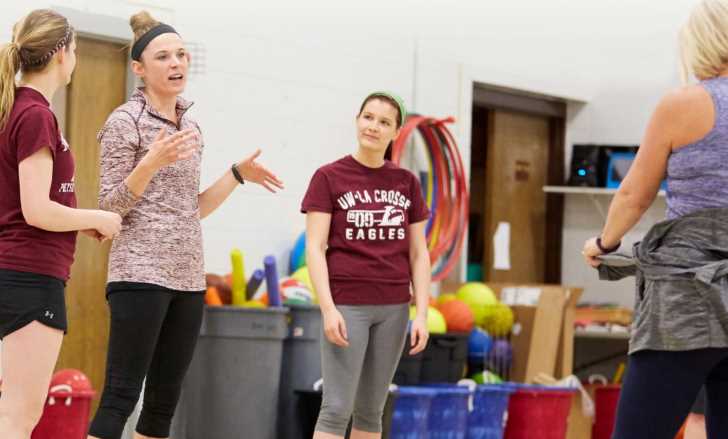 Photo of Physical Therapy Students in session.