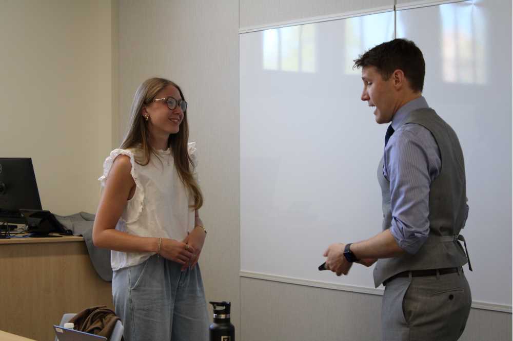 MFI Research Fellow, Grace Reek, speaking with Scott Miller.