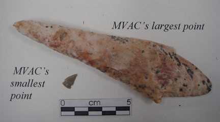 Projectile Points – Largest, Smallest 