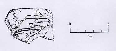 Drawing of an etched catlinite tablet