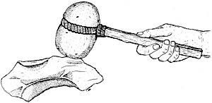 Drawing - copper being hammered