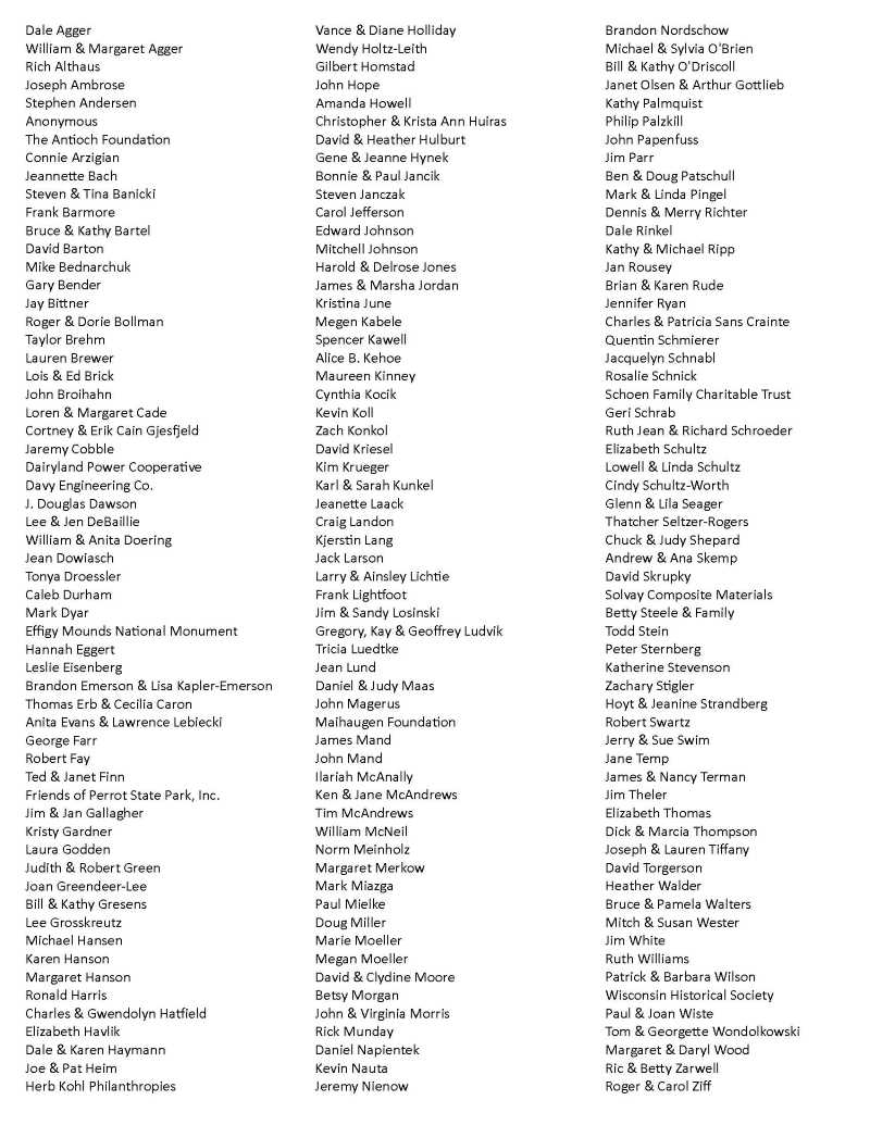 2023 Donor and Volunteer List 
