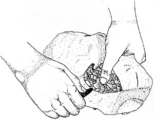 Pressure flaking