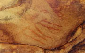 Rock art painting at the Geske Rockshelter