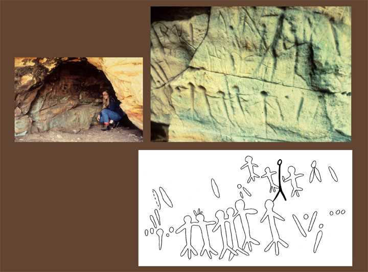 Larson Cave petroglyphs 