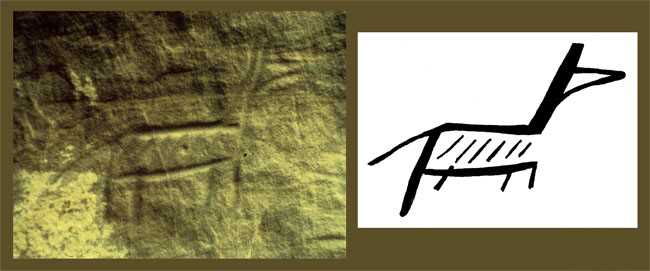 Petroglyph - running deer 