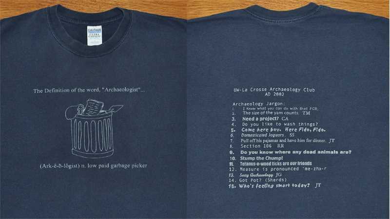 Archaeology Club 2002 T-shirt 