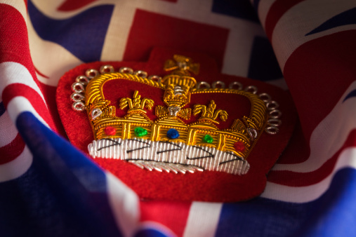 crown patch & British flag 