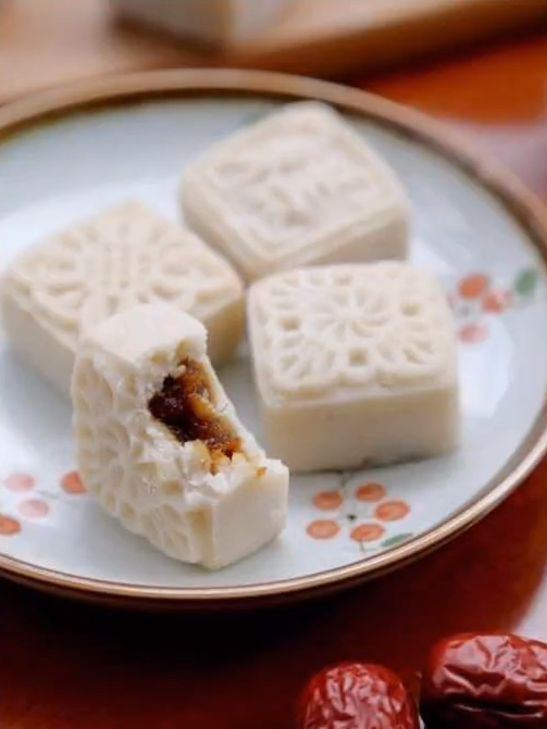 Yam Cake Stuffed with Red Dates-traditional Chinese Dessert 