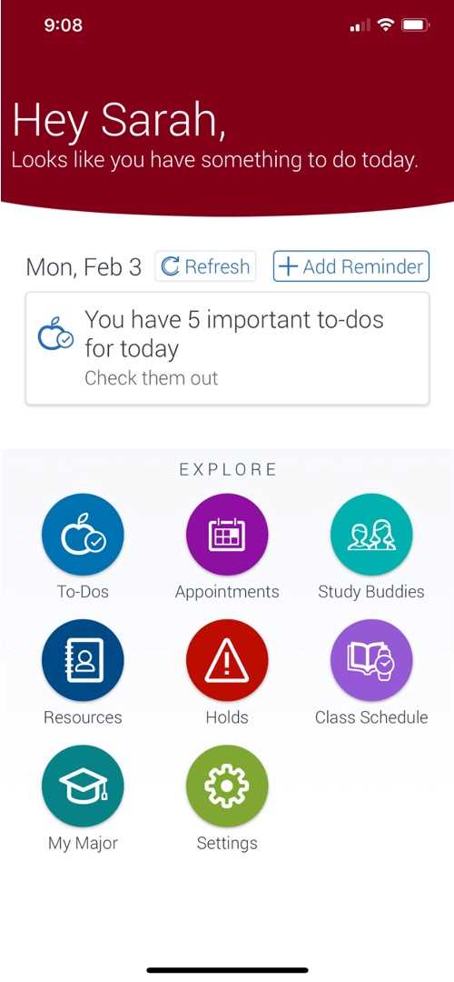 navigate student app