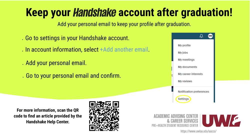 Update your Handshake email