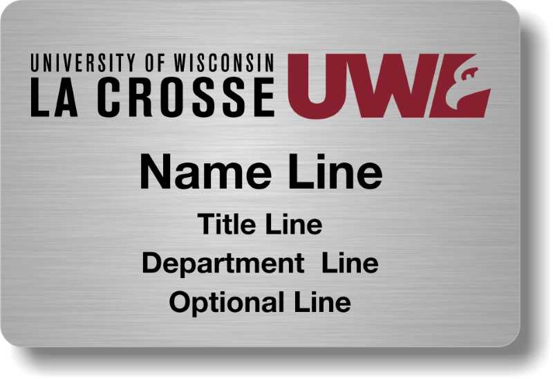 UWL Revised name badge- Name Line, title, department and optional line