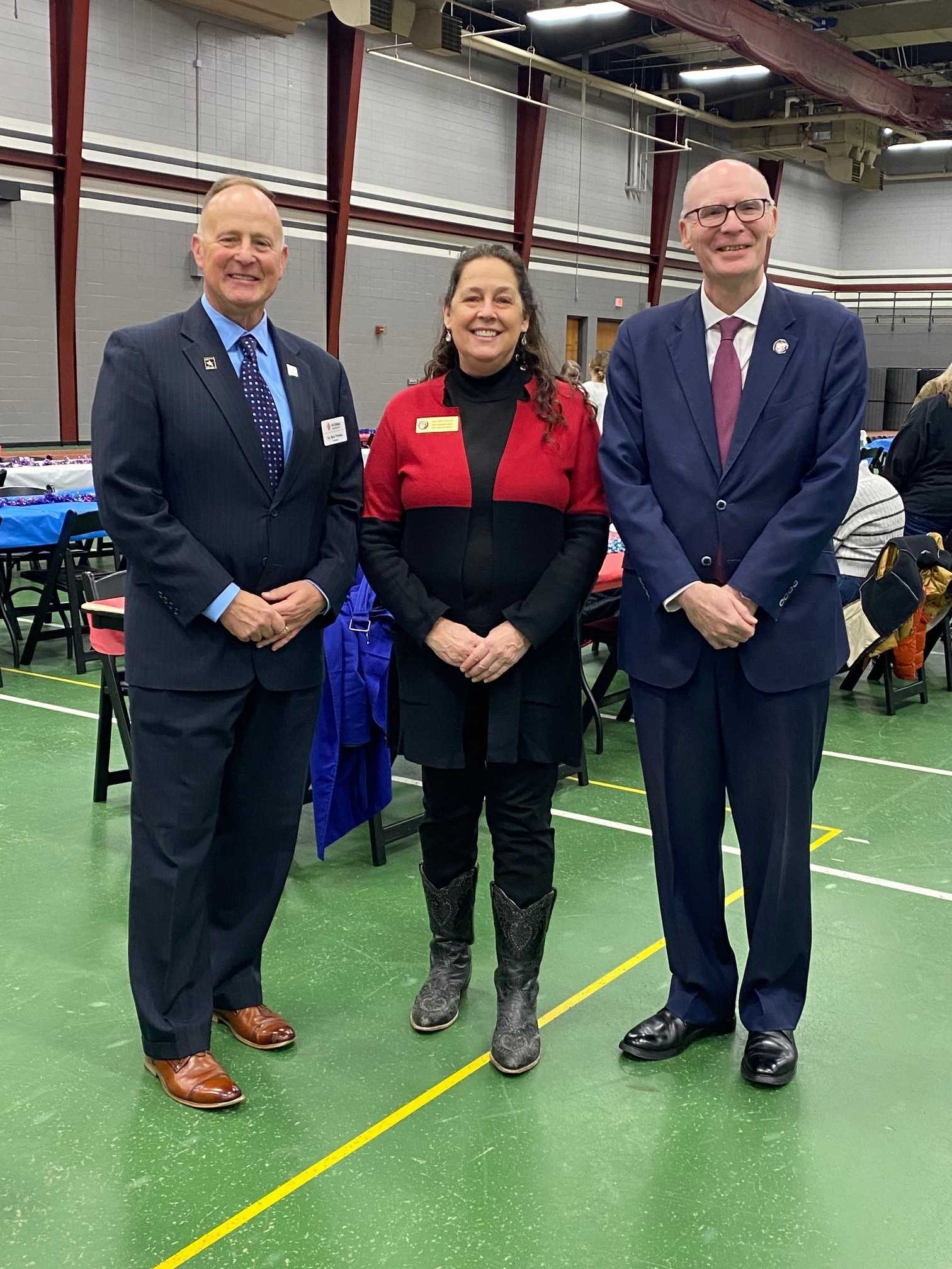 Chancellor Beeby and community members at the Veterans breakfast at UWL on Veterans Day at UWL in 2025