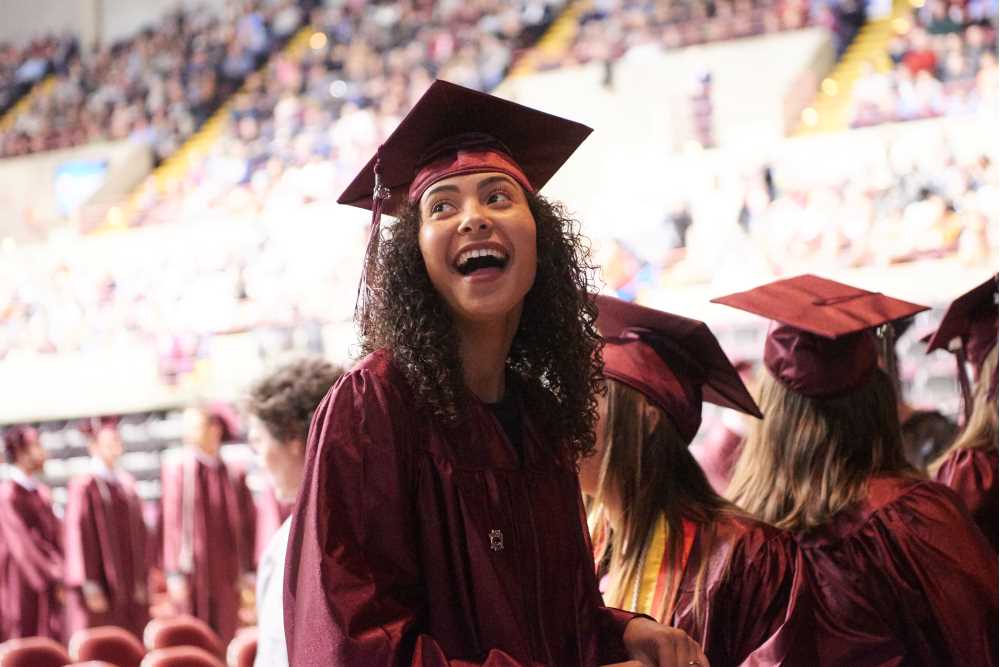 Excited student