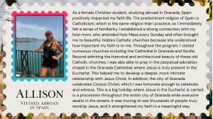 Quote from Allison in Spain