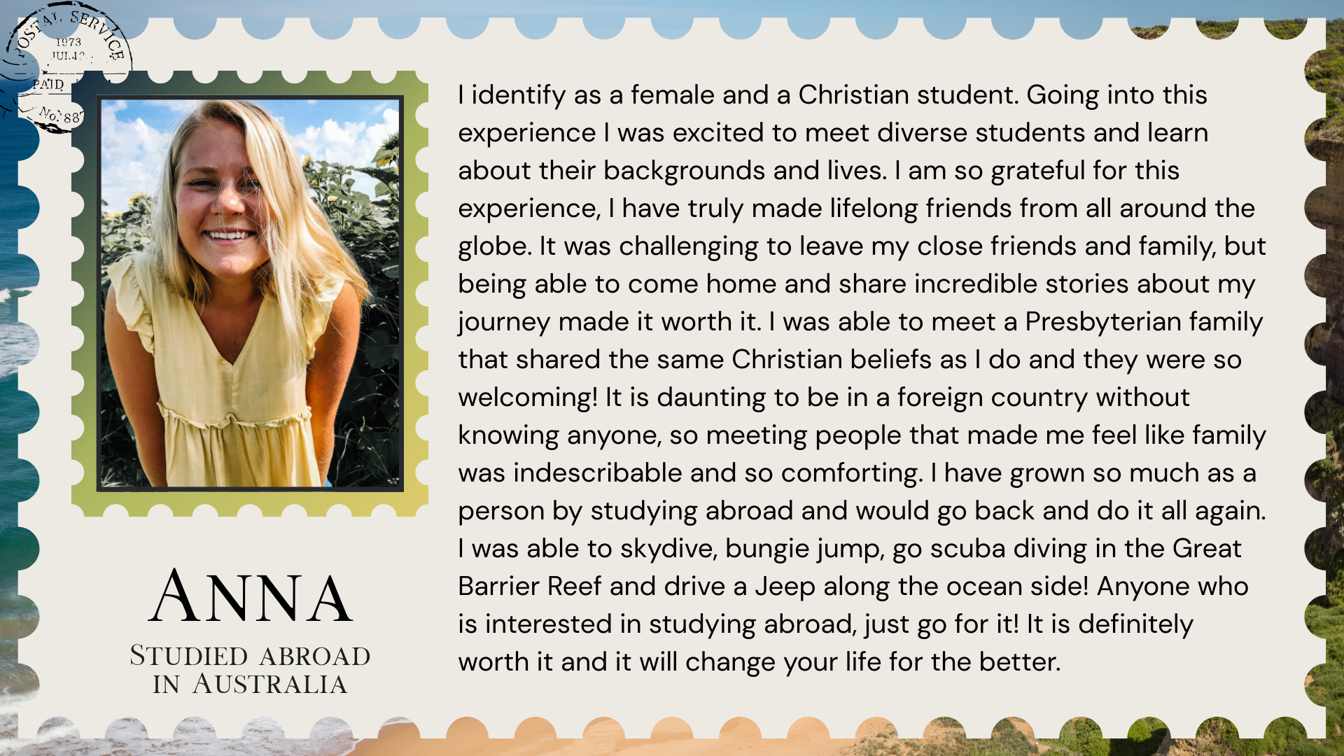 Quote from Anna in Australia