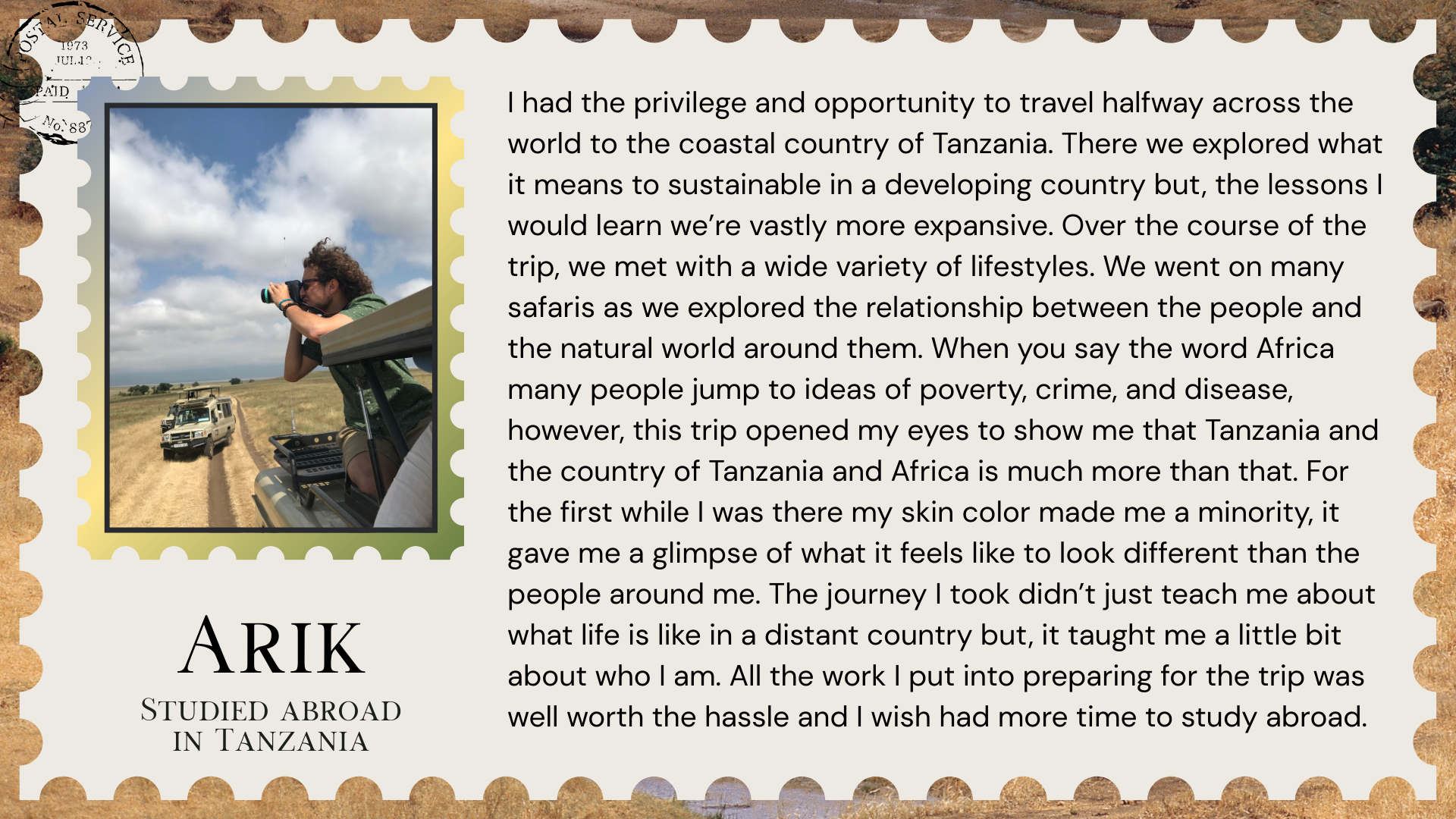 Quote from Arik in Tanzania