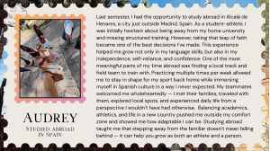 Quote from Audrey in Spain