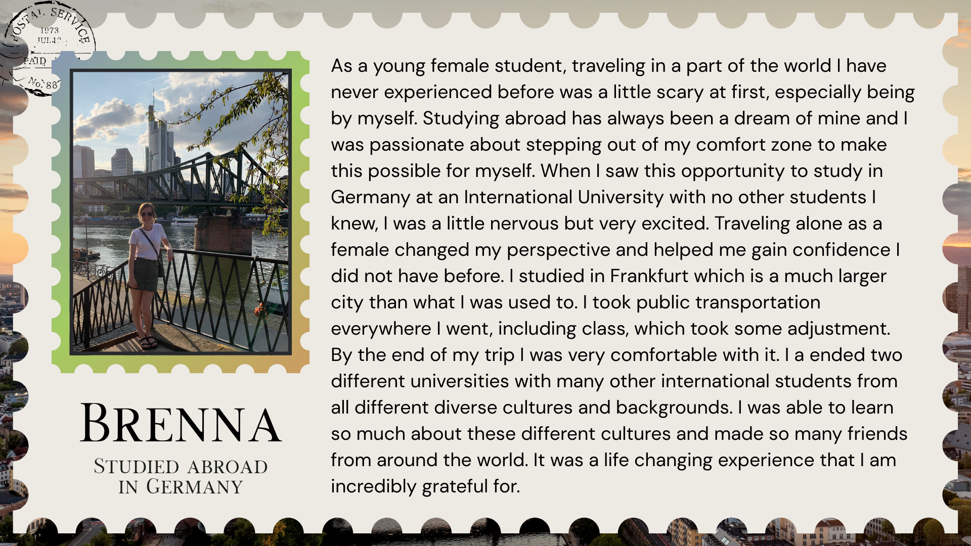 Quote from Breanna in Germany