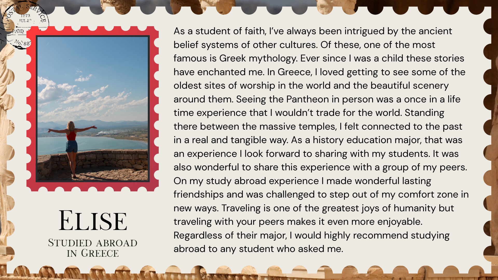 Quote from Elise in Greece