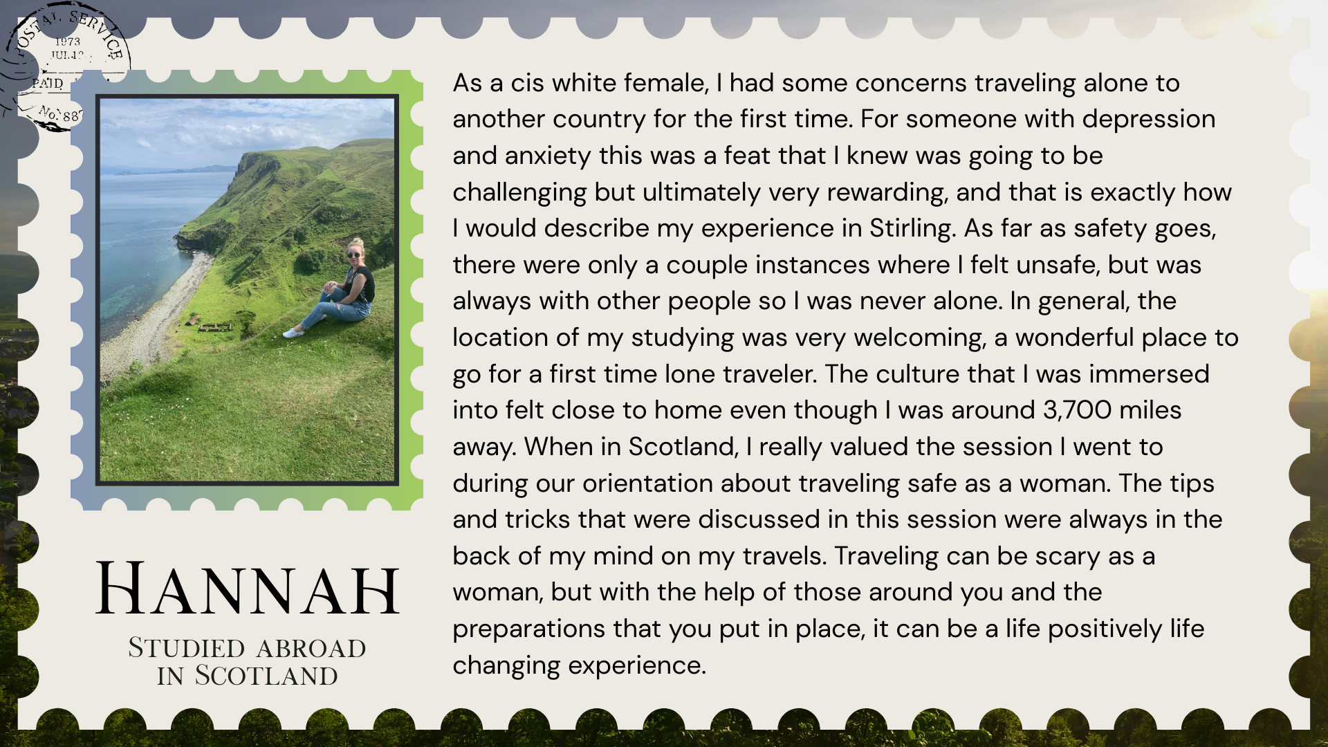 Quote from Hannah in Scotland