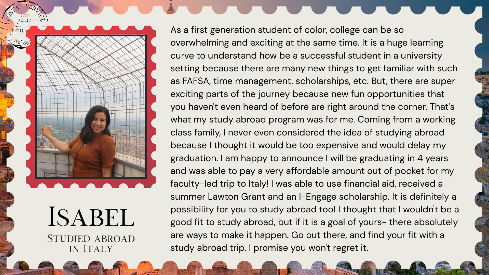 Quote from Isabel in Italy