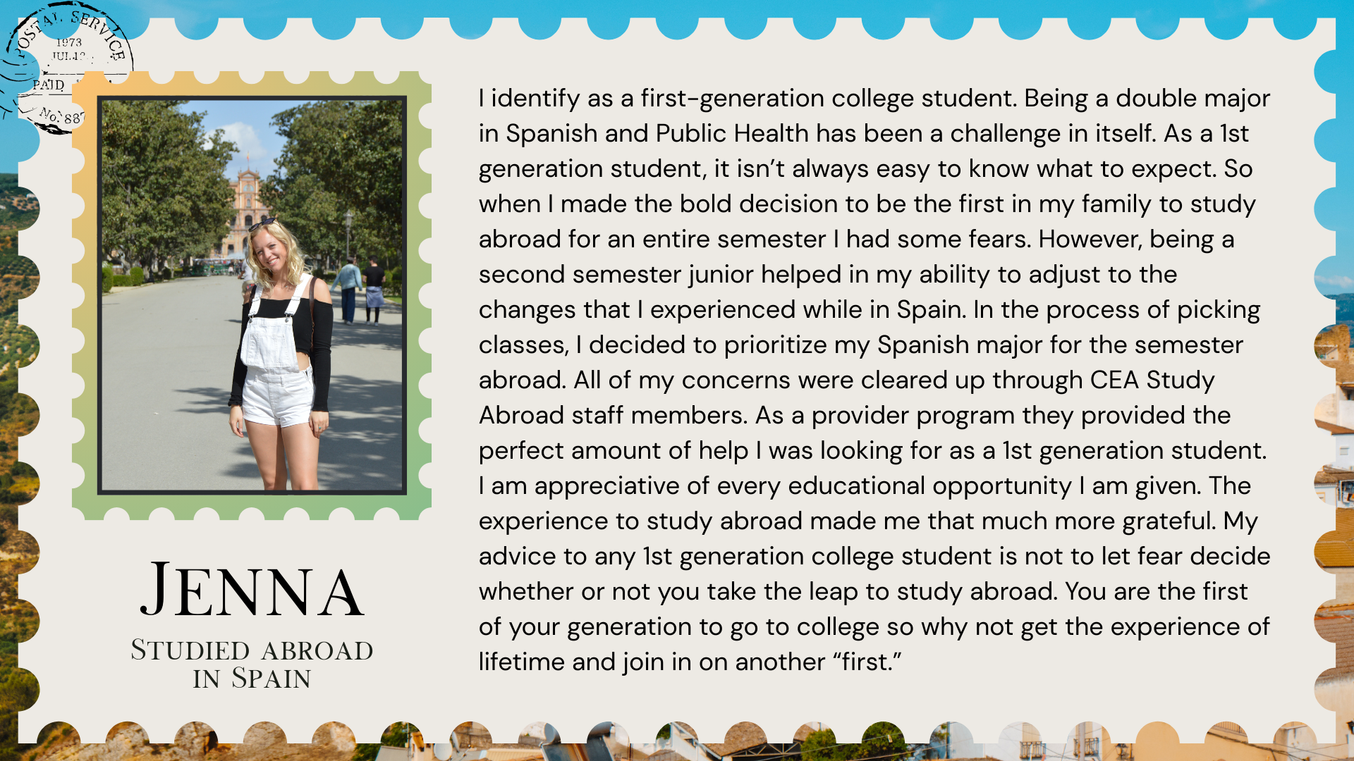 Quote from Jenna in Spain