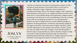 Quote from Joslyn in Mexico