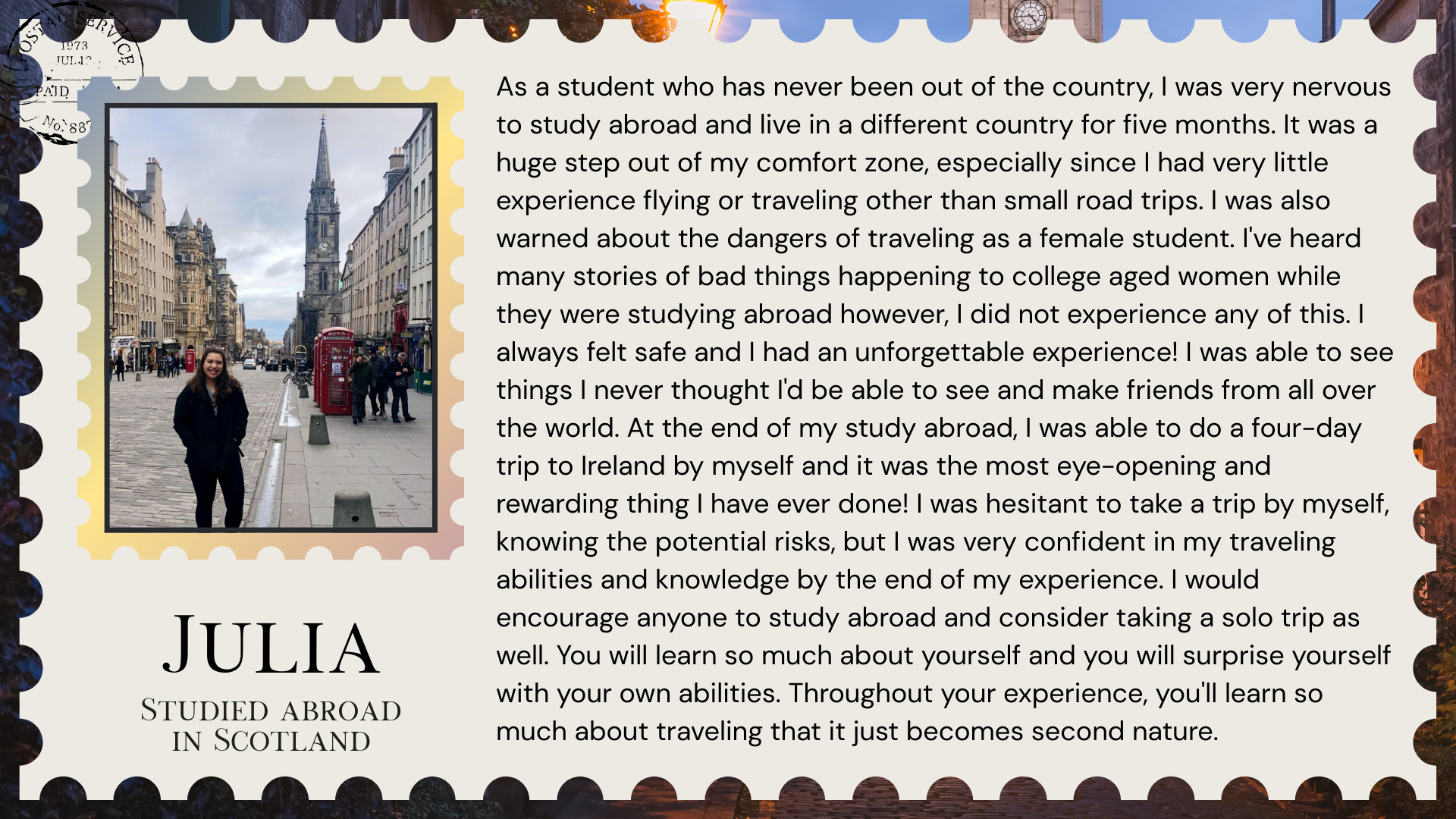 Quote from Julia in Scotland