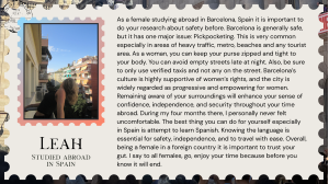 Quote from Leah in Spain