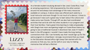 Quote from Lizzy in Costa Rica