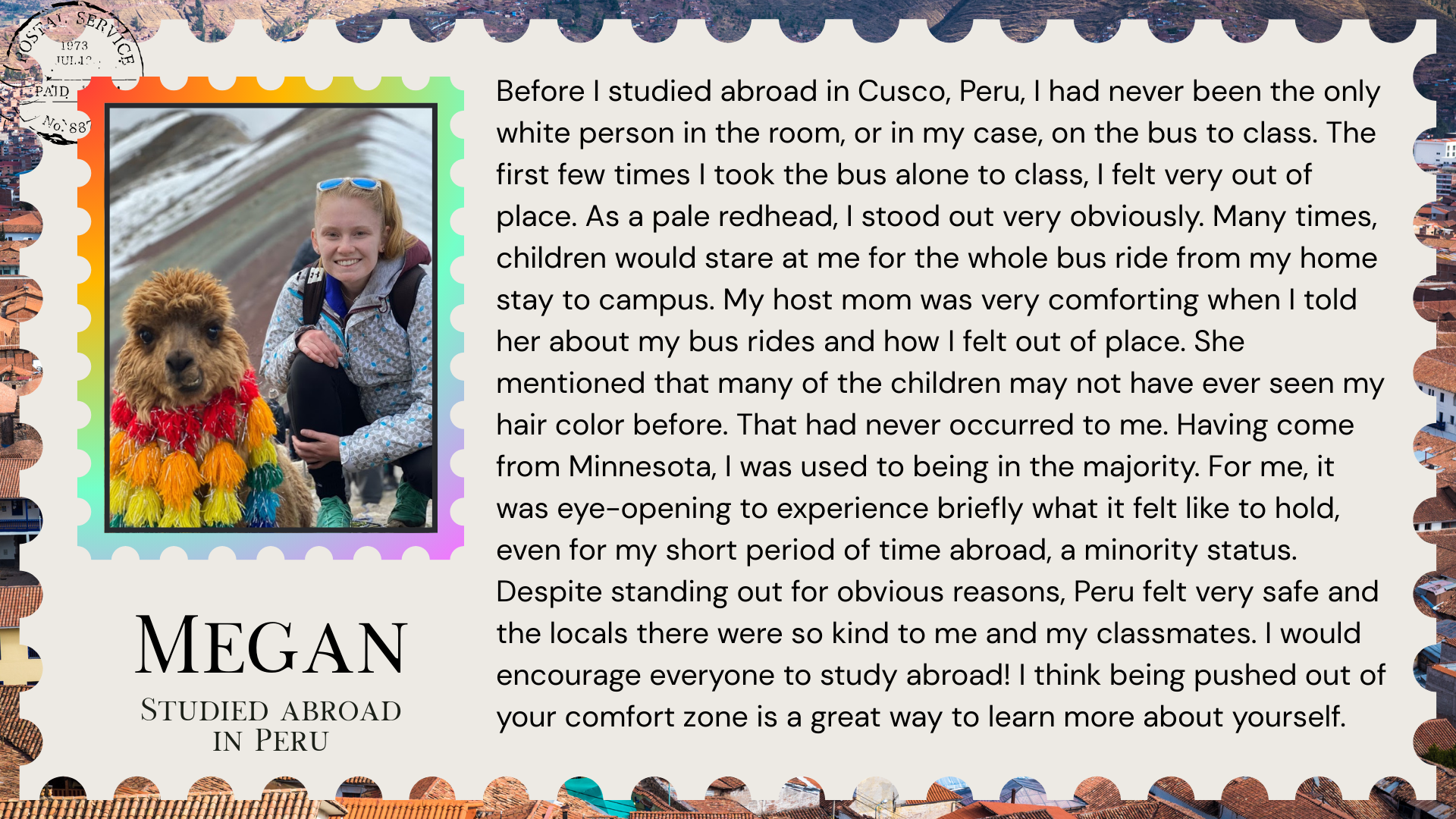 Quote from Megan in Peru