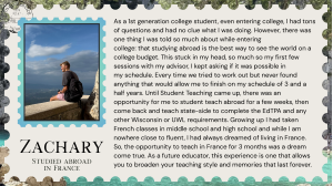 Quote from Zachary in France