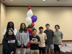 AERIE 26-27 Orientation Week Balloon Activity Winner Group Photo