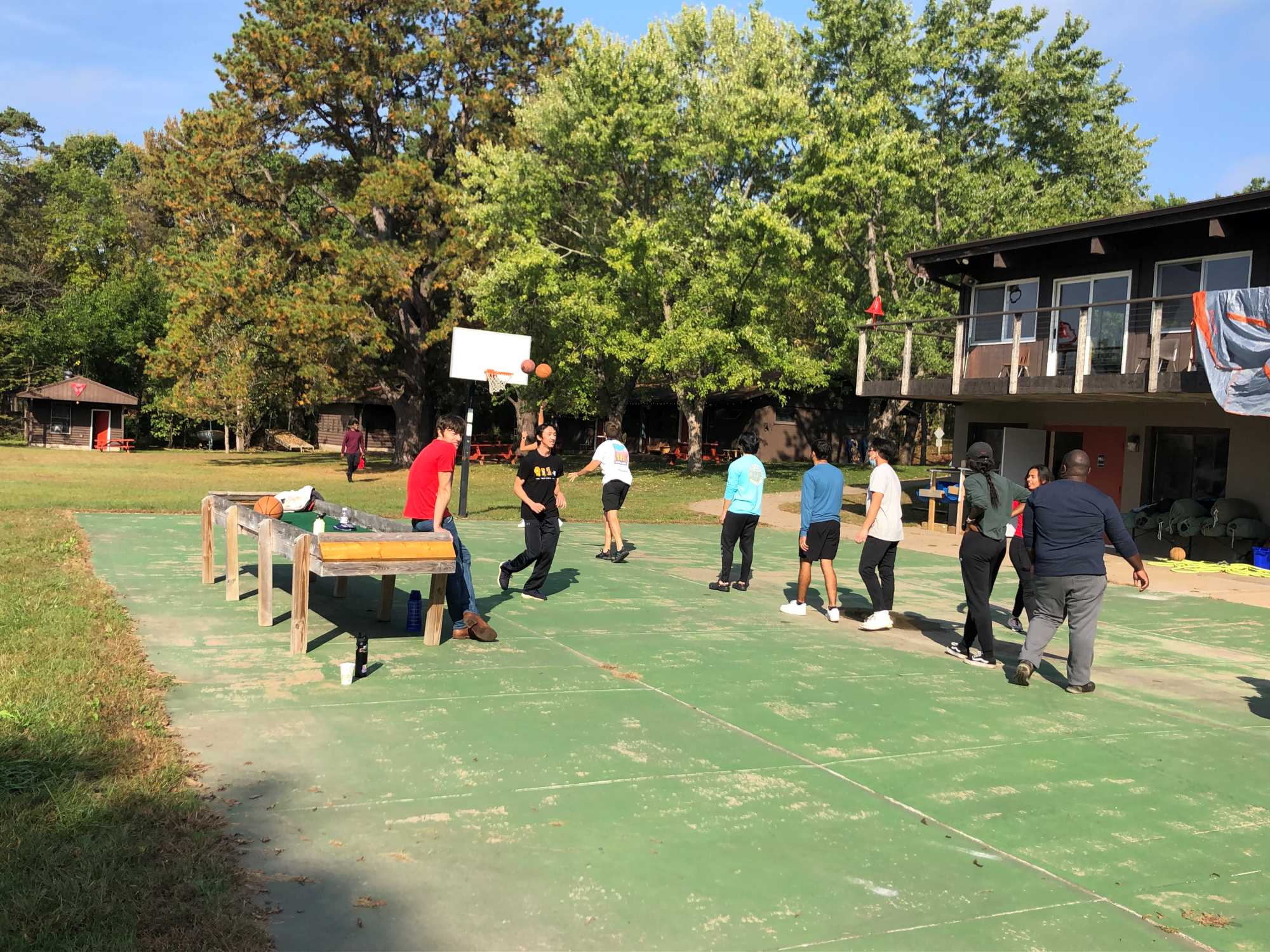 Basketball game at the Leadership Retreat Weekend. 
