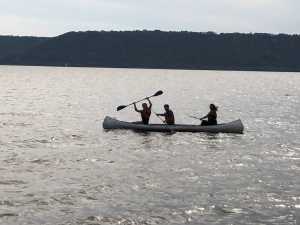 Kayaking at the Leadership Retreat Weekend.
