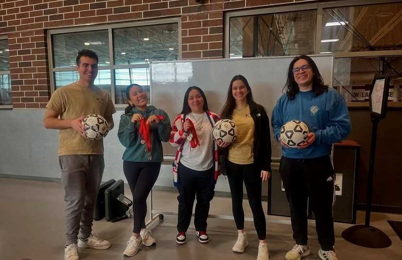 The Latin American Student Organization (LASO) Executive Members hosting its annual Futsal Soccer Tournament. 