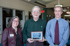 Image of Les Crocker and library staff