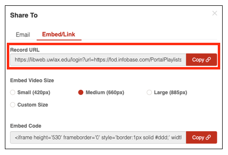 Films on Demand Permalink Example