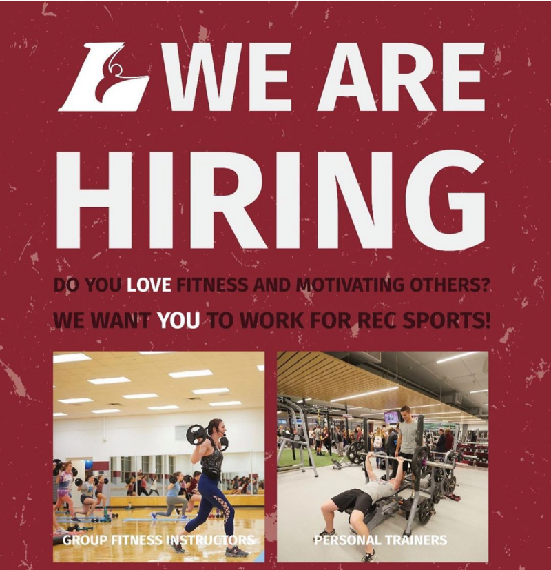 Now hiring personal trainers and group fitness
